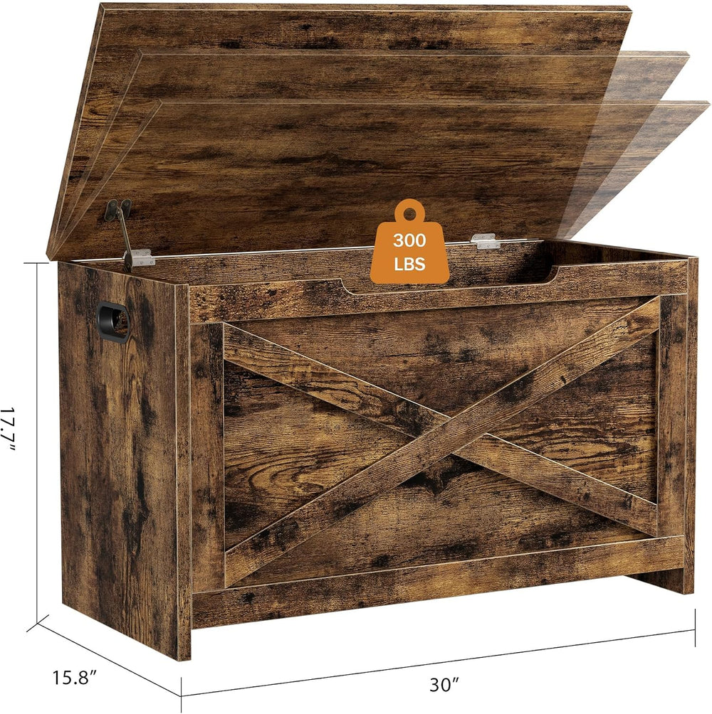 GAOMON 30" Storage Chest, Storage Bench with Safety Hinge