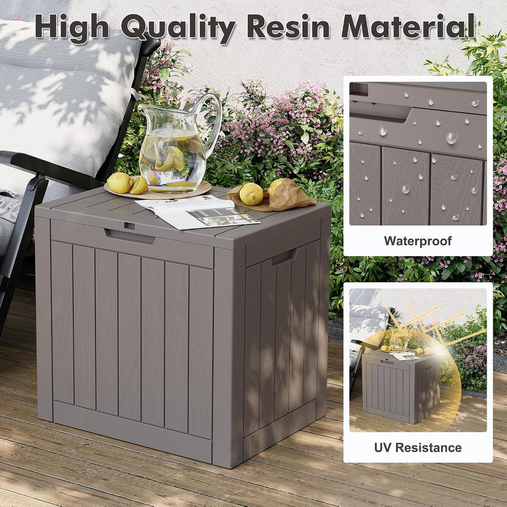 31 Gallon Outdoor Storage Box Waterproof Deck Box Patio Storage