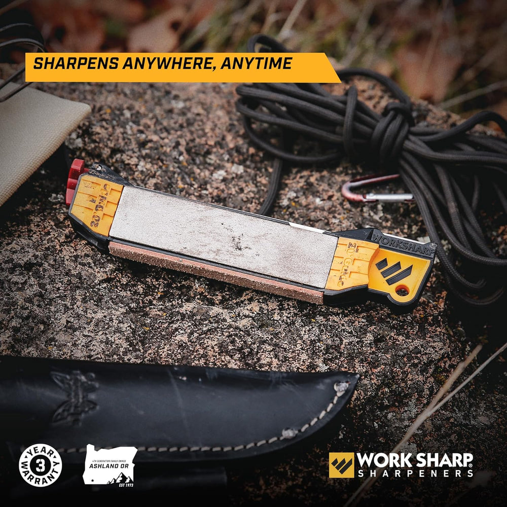 Work Sharp Guided Field Sharpener, Compact Travel Knife Sharpener Tool