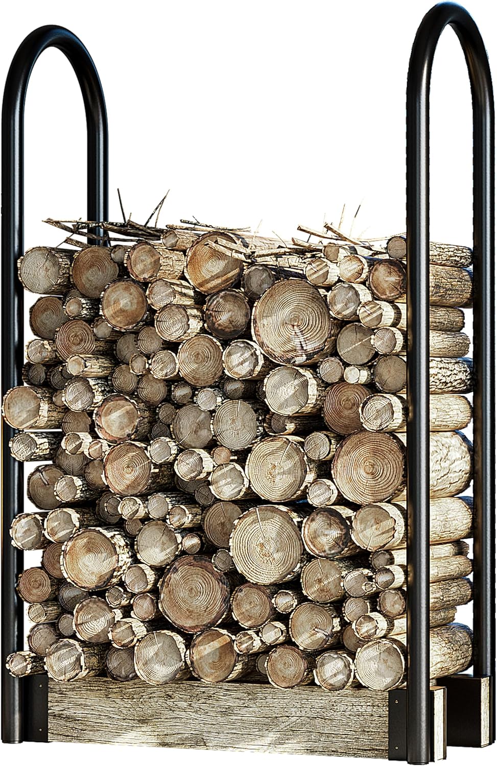 Fire Beauty Adjustable Firewood Rack, Indoor Outdoor Log Holder Storage